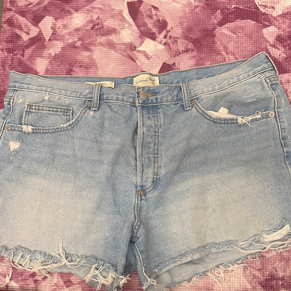 Universal Thread Blue Jean Shorts with Distressed Details